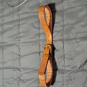 Lucky Brand laser cut leather belt